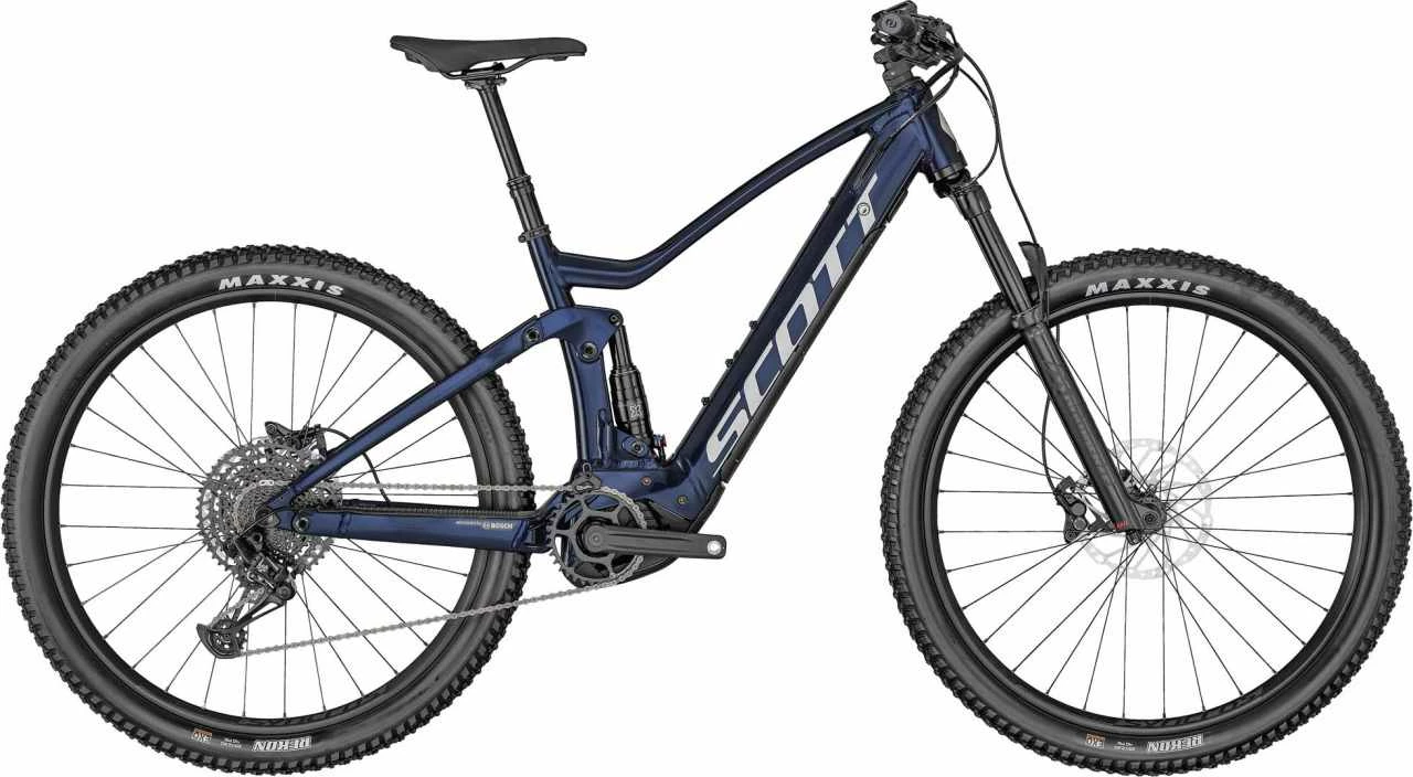 Scott Strike ERIDE 940 Gloss Stellar Blue / Focus Grey VTT Tout Suspendu électrique 1 Scott Strike ERIDE 940 Gloss Stellar Blue / Focus Grey VTT Tout Suspendu électrique