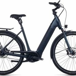 Cube Supreme Hybrid SLT 625 Midnight N Black Vélo Trekking électrique Col De Cygne