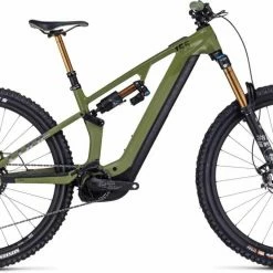 Cube Stereo Hybrid ONE55 C:68X TM 750 29 Olive N Chrome VTT Tout Suspendu électrique