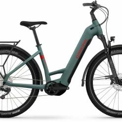 Winora Yucatan X12 Metallic Stone Blue Matte Vélo Trekking électrique Col De Cygne
