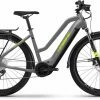 Haibike Trekking 6 Gloss Grey Neon / Ylw Vélo Trekking électrique Femme