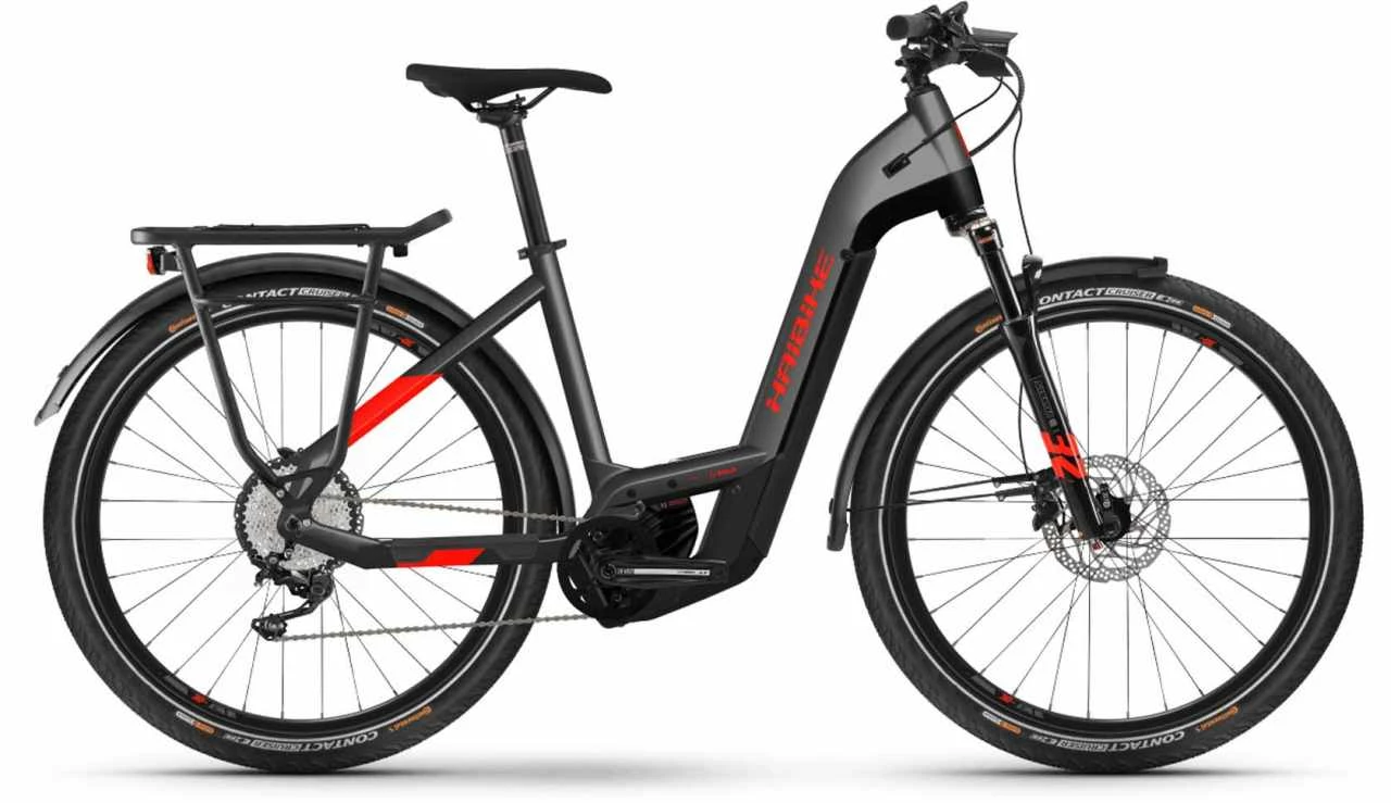 Haibike Trekking 9 I625Wh Anthracite/red Vélo Trekking électrique Col De Cygne 1 Haibike Trekking 9 I625Wh Anthracite/red Vélo Trekking électrique Col De Cygne