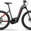 Haibike Trekking 9 Cross I625Wh Anthracite/red VTC électrique Col De Cygne