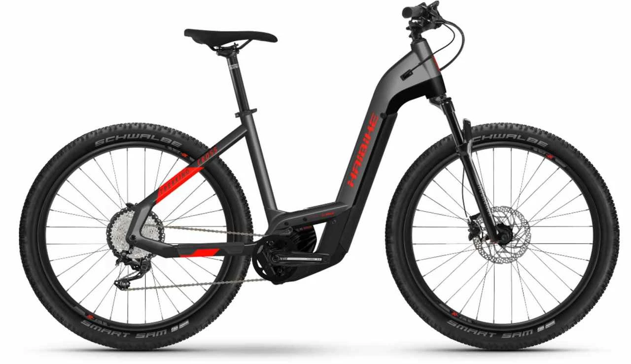 Haibike Trekking 9 Cross I625Wh Anthracite/red VTC électrique Col De Cygne 1 Haibike Trekking 9 Cross I625Wh Anthracite/red VTC électrique Col De Cygne