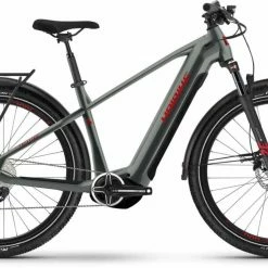 Haibike Trekking 5 Olive/red Gloss V?lo Trekking ?lectrique Homme