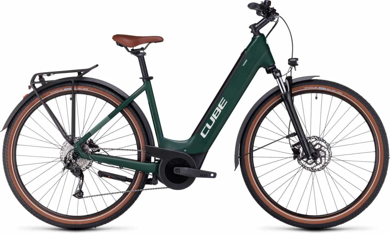 Cube Touring Hybrid ONE 625 Darkgreen N Green Vélo Trekking électrique Col De Cygne 1 Cube Touring Hybrid ONE 625 Darkgreen N Green Vélo Trekking électrique Col De Cygne