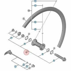 Axe Complet De Roue Avant Shimano Dura Ace WH-R9100-C40