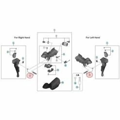 Axe Et Circlip Pour Manette De Dérailleur Et De Frein Shimano Dura Ace ST-9001