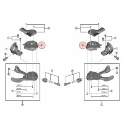 Capot De Manette De Dérailleur Shimano Tiagra SL-4700 - Droit