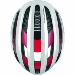 Casque Abus Air Breaker - Blanc-Rouge -Vélos Soldes casque abus air breaker blanc rouge 3