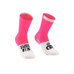 Chaussettes Eté Assos GT C2 16cm Rose Fluo