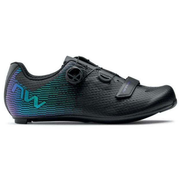 Chaussures Route Northwave Storm Carbon 2 Noir/Iridescent 1 Chaussures Route Northwave Storm Carbon 2 Noir/Iridescent