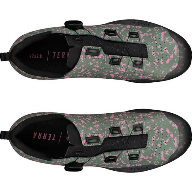 Chaussures VTT/Gravel Fizik Terra Atlas Vert/Splash Rose 2 Chaussures VTT/Gravel Fizik Terra Atlas Vert/Splash Rose – Image 2