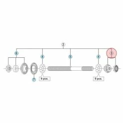 Cône Shimano Sora FH-3500 Pour Moyeu Route - Droit