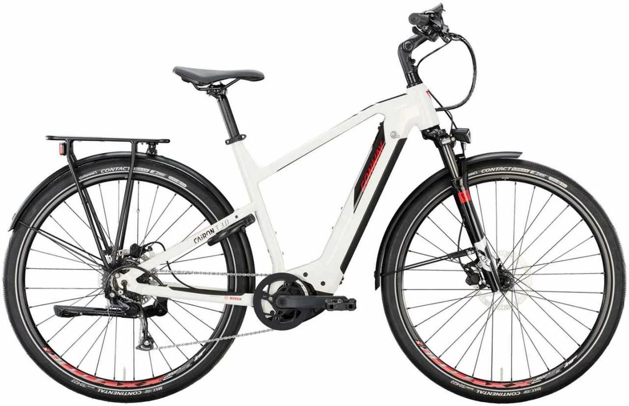 Conway Cairon T 3.0 625 Pearl White / Black Metallic Vélo Trekking électrique Homme 1 Conway Cairon T 3.0 625 Pearl White / Black Metallic Vélo Trekking électrique Homme