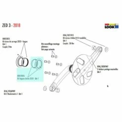 Kit Bagues Droites Pédalier Look ZED 3 - 00012826
