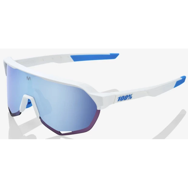 Lunettes 100% S2 Blanc Team Movistar / Verres Miroir HiPER Blue Multicouche 1 Lunettes 100% S2 Blanc Team Movistar / Verres Miroir HiPER Blue Multicouche