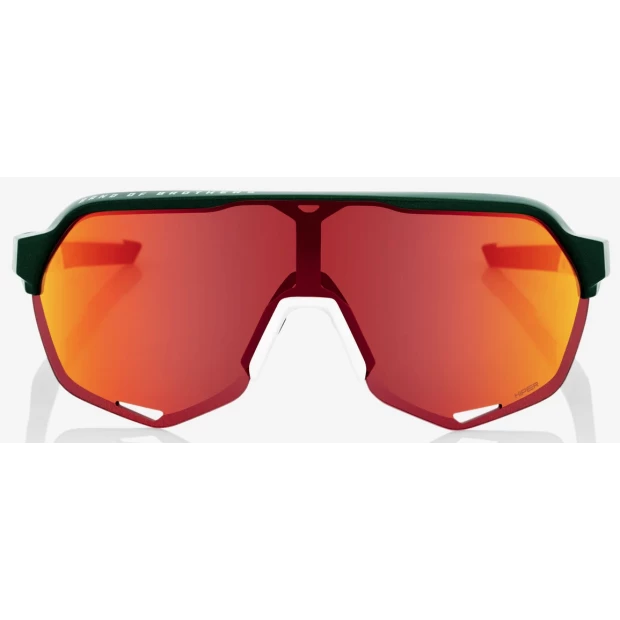 Lunettes 100% S2 Bora Métallique Brillant / Verres Miroir HiPER Rouge Multicouche 2 Lunettes 100% S2 Bora Métallique Brillant / Verres Miroir HiPER Rouge Multicouche – Image 2