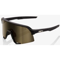 Lunettes 100% S3 Noir Soft Tact / Verres Miroir Or Soft