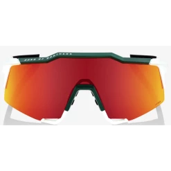 Lunettes 100% Speedcraft Bora Métallique Brillant/Blanc Mat / Verres Miroir HiPER Rouge Multi