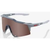 Lunettes 100% Speedcraft Gris Soft Tact / Verres Miroir HiPER Rouge Argent