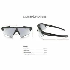 Lunettes Vélo Oakley Radar EV Path - Gris Acier - Photochromique -Vélos Soldes lunettes velo oakley radar ev path photochromic gris oo9208 13 4