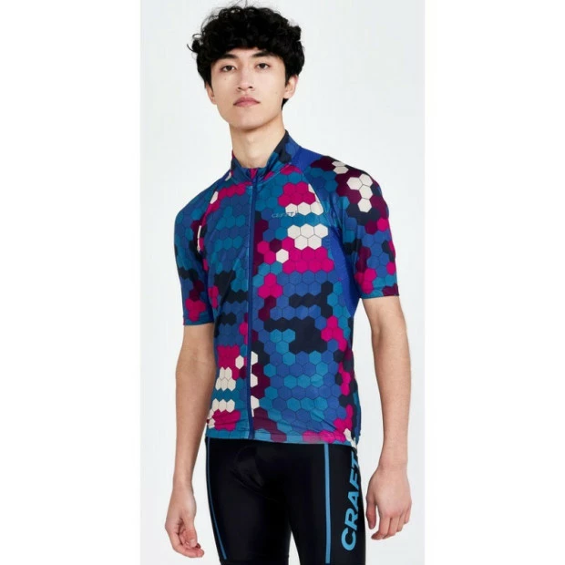 Maillot Route Homme Craft Advanced Endur Graphic Multicolore Bleu 2 Maillot Route Homme Craft Advanced Endur Graphic Multicolore Bleu – Image 2