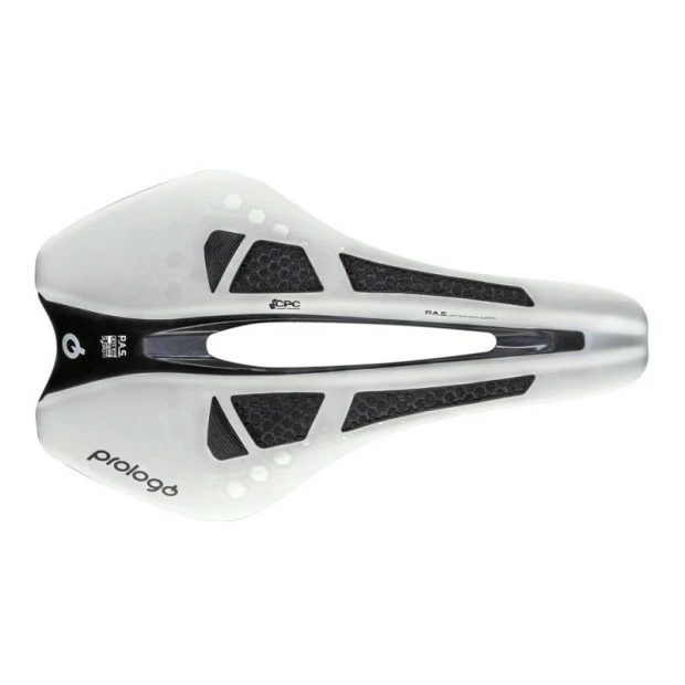 Selle Prologo Dimension Tri CPC Nack 245x143 Mm Blanc/Noir 1 Selle Prologo Dimension Tri CPC Nack 245x143 Mm Blanc/Noir