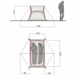 Tente Vaude Low Chapel L 2P Vert Avocat -Vélos Soldes tente vaude low chapel l 2p vert avocat 3