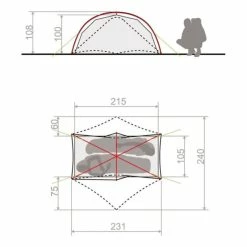 Tente Vaude Space Seamless 1-2 Personnes Vert -Vélos Soldes tente vaude space seamless 1 2 personnes vert 2