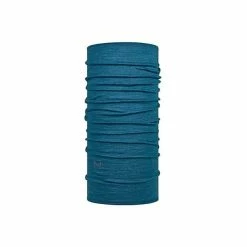 Tour De Cou Buff En Laine Mérinos Solid Dusty - Bleu