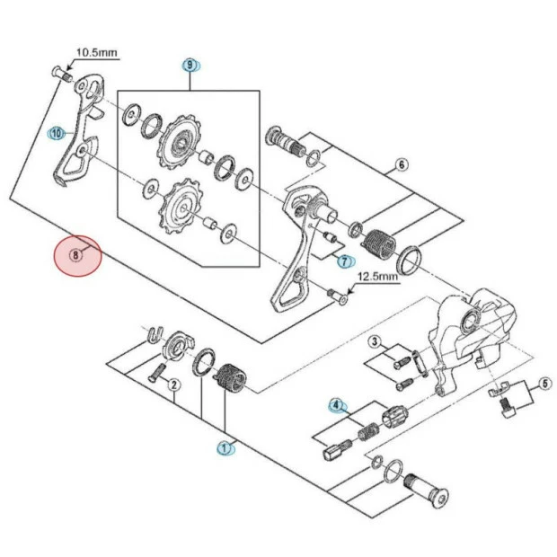 Vis De Galets De Dérailleur Shimano Ultegra RD-6700 2 Vis De Galets De Dérailleur Shimano Ultegra RD-6700 – Image 2